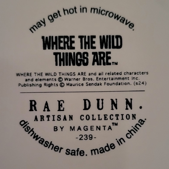 Rae Dunn "WHERE THE WILD THINGS ARE" Coffee Tea Mug Cup Carol Max Double-sided - Picture 5 of 6